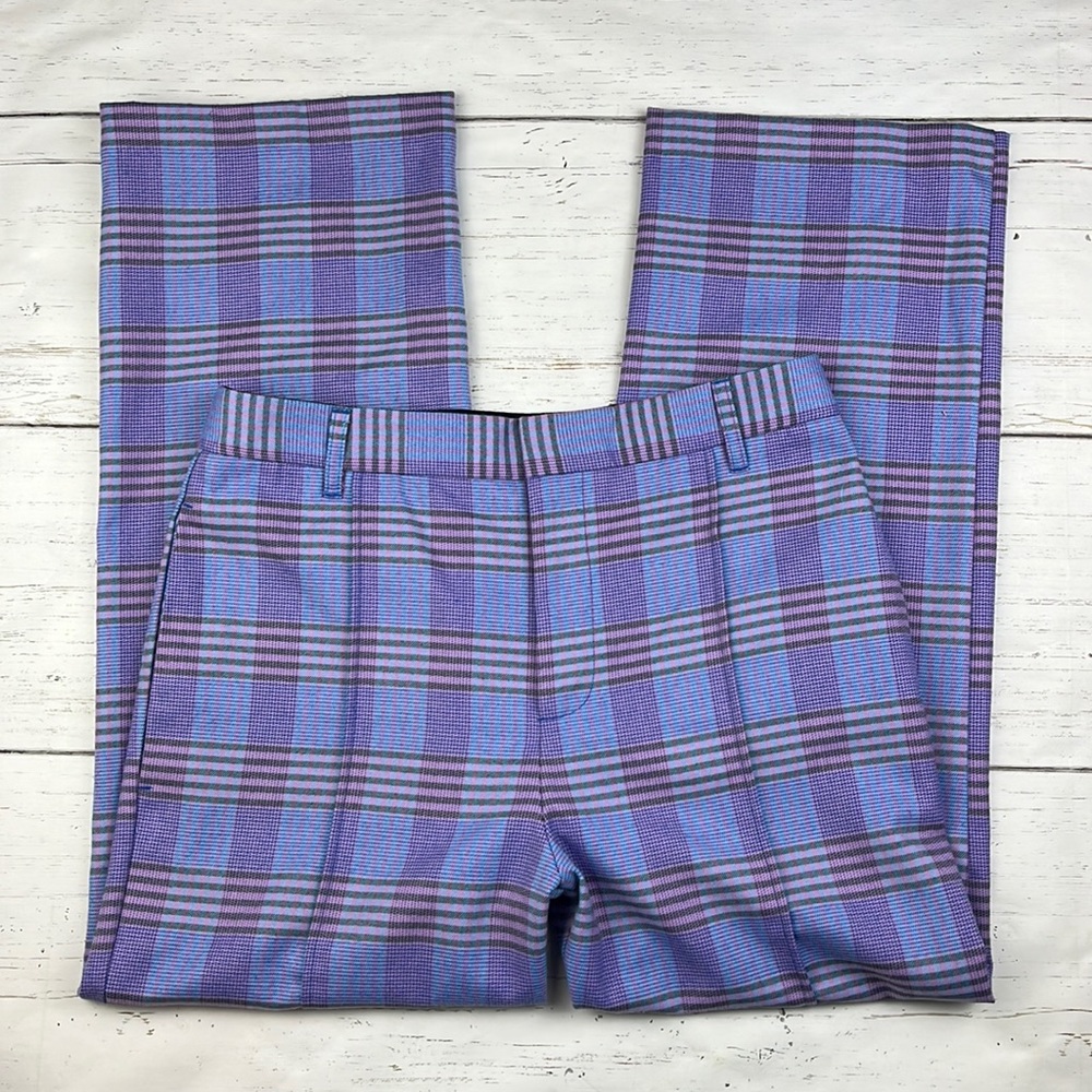 Urban Outfitters Purple & Blue Plaid Trousers